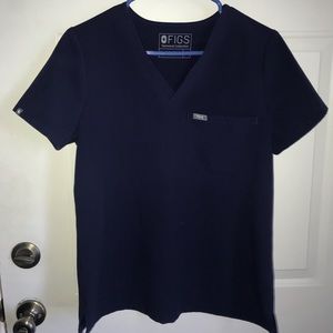 Figs Catarina One Pocket Scrub Top - Navy